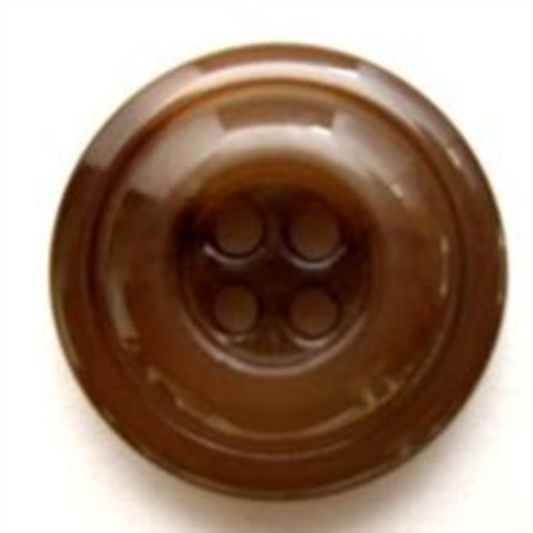 B5859 19mm Tonal Mid Brown High Gloss 4 Hole Button - Ribbonmoon