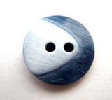 B13199 18mm Frosted Dusky Blue Chunky Gloss 2 Hole Button