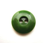 B13412 16mm Deep Emerald Green Glossy 2 Hole Button - Ribbonmoon