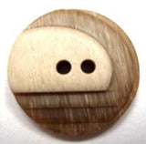 B15867 23mm Frosted Brown Matt 2 Hole Button - Ribbonmoon