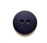 B10176 15mm Navy Soft Sheen 2 Hole Button - Ribbonmoon