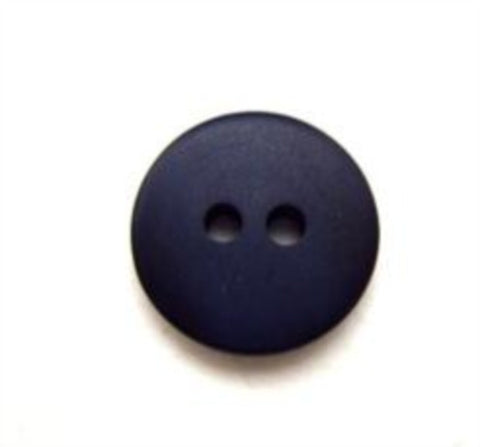 B10176 15mm Navy Soft Sheen 2 Hole Button - Ribbonmoon