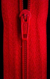 Z0559 46cm Red Nylon Pin Lock No.3 Closed End Zip - Ribbonmoon