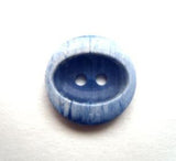 B11565 16mm Frosted Dusky Blue Glossy Oval Centre 2 Hole Button - Ribbonmoon