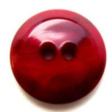 B7734 19mm Tonal Cardinal Red High Gloss Chunky 2 Hole Button - Ribbonmoon