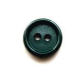 B13361 14mm Deep Jade Green Matt Centre 2 Hole Button - Ribbonmoon