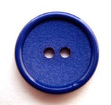 B13179 19mm Dark Royal Blue Matt Centre 2 Hole Button - Ribbonmoon