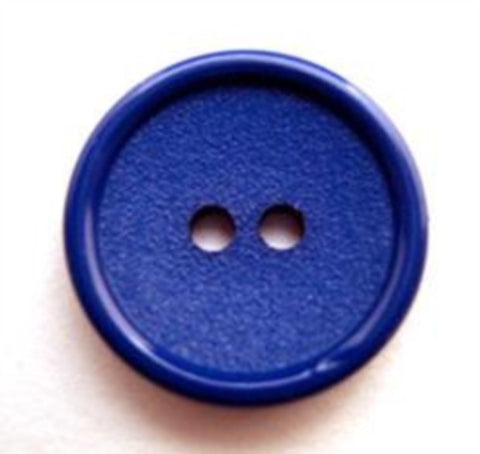 B13179 19mm Dark Royal Blue Matt Centre 2 Hole Button - Ribbonmoon