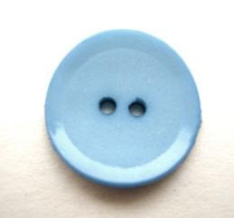 B13115 18mm Vivid Sky Blue Matt Centre 2 Hole Button - Ribbonmoon