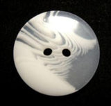 B11042 20mm White and Translucent Swirl 2 Hole Button - Ribbonmoon