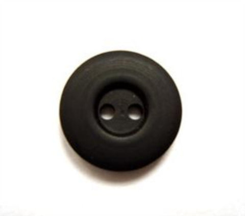 B15562 15mm Black Matt 2 Hole Button - Ribbonmoon