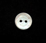 B16323 11mm Pearlised Bridal White, Vivid Iridescence 2 Hole Button