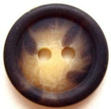 B8147 23mm Dark Brown and Cream Aaran Matt 2 Hole Button - Ribbonmoon