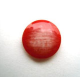 B14189 15mm Frosted Scarlet Berry Gloss Shank Button - Ribbonmoon