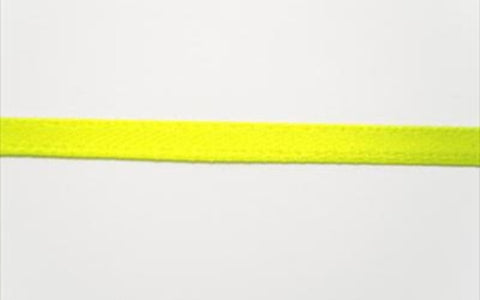 R2895 3mm Fluorescent Yellow Double Faced Satin Ribbon by Berisfords - Ribbonmoon