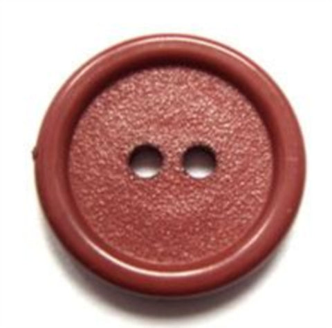 B11027 19mm Misty Rust Brown Matt Centre 2 Hole Button - Ribbonmoon