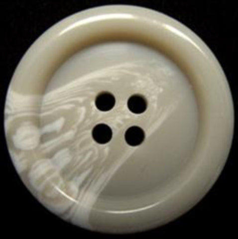 B15915 28mm Natural Aaran Gloss 4 Hole Button