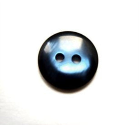 B11017 14mm Shimmery Navy and Royal Blue Polyester 2 Hole Button - Ribbonmoon