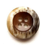 B11294 19mm Aaran and Light Brown 4 Hole Button - Ribbonmoon