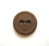 B8342 13mm Mist Brown Matt 2 Hole Button - Ribbonmoon