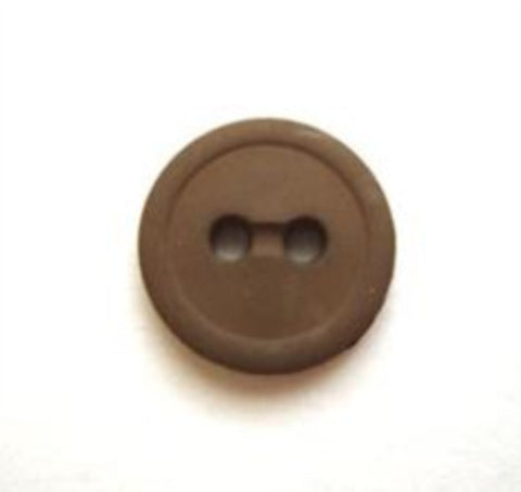 B8342 13mm Mist Brown Matt 2 Hole Button - Ribbonmoon