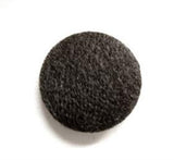 B13014 17mm Black Fabric Covered Shank Button - Ribbonmoon