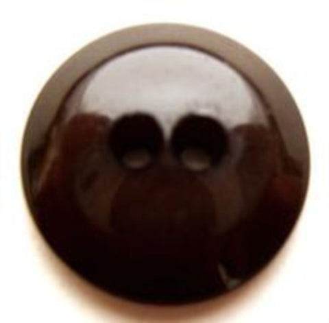 B7417 19mm Very Dark Brown High Gloss Chunky 2 Hole Button - Ribbonmoon