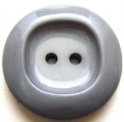 B7542 25mm Steel Blue High Gloss 2 Hole Button - Ribbonmoon