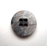 B9912 15mm Grey and Pearlised Shimmery Iridescent 4 Hole Button