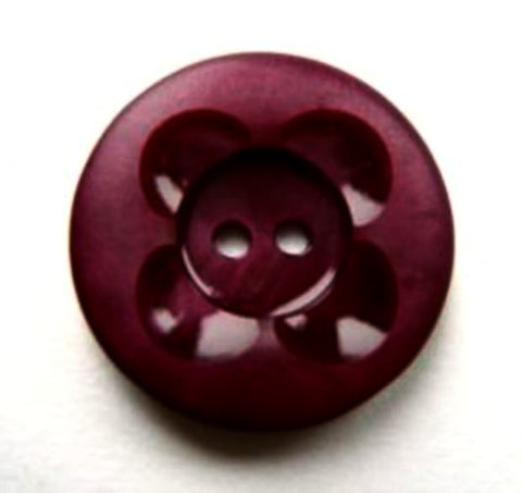 B17761 20mm Plum Wine Matt and Gloss 2 Hole Button