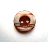 B17412 15mm Frosted Deep Rust Brown Semi Pearlised 2 Hole Button - Ribbonmoon