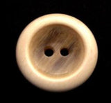 B11787 19mm Frosted Beige High Gloss 2 Hole Button - Ribbonmoon