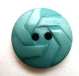 B13317 20mm Deep Turquoise Gloss and Matt Texture 2 Hole Button - Ribbonmoon