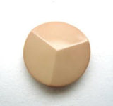 B16596 19mm Camel Beige Gloss Shank Button Rising to a Centre Point - Ribbonmoon