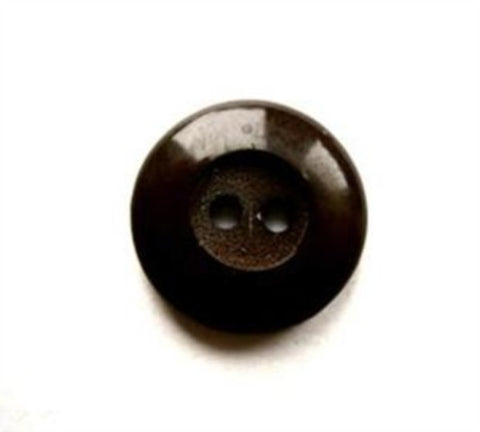 B17169 16mm Dark Brown High Gloss 2 Hole Button - Ribbonmoon