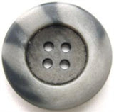 B10784 26mm Mixed Greys Matt Bone Sheen 4 Hole Button - Ribbonmoon