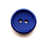 B12011 16mm Dark Royal Blue Matt Centre 2 Hole Button - Ribbonmoon