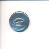 B9654 18mm Malibu Blue and Iridescent 2 Hole Polyester Fish Eye Button