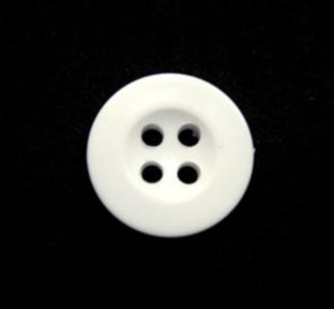 B15907 16mm White Trouser or Brace Type 4 Hole Button - Ribbonmoon