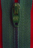 Z0463 41cm Holly Green Nylon No.3 Closed End Zip - Ribbonmoon