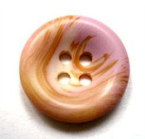 B16466 19mm Tonal Helio, Cream and Brown Soft Sheen 4 Hole Button - Ribbonmoon