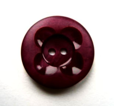 B17762 18mm Plum Wine Matt and Gloss 2 Hole Button