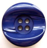 B5564 25mm Very Dark Royal Blue Gloss Chunky 4 Hole Button - Ribbonmoon