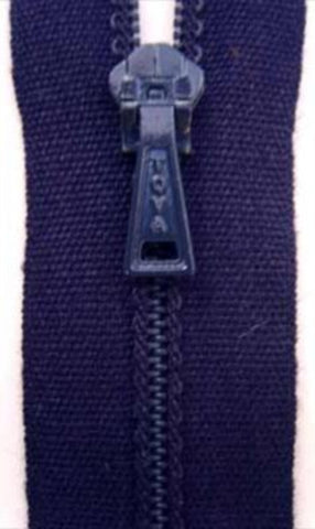 Z0540L 41cm Deep Purple Navy Nylon Pin Lock No.3 Closed End Zip