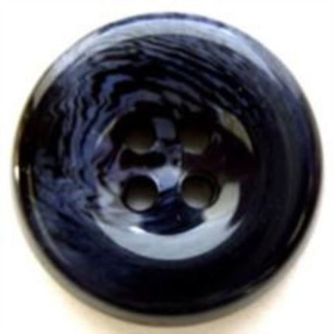 B7822 22mm Tonal Navy and Blue Chunky High Gloss 4 Hole Button - Ribbonmoon