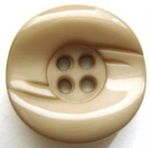 B5943 25mm Beige High Gloss Chunky 4 Hole Button - Ribbonmoon