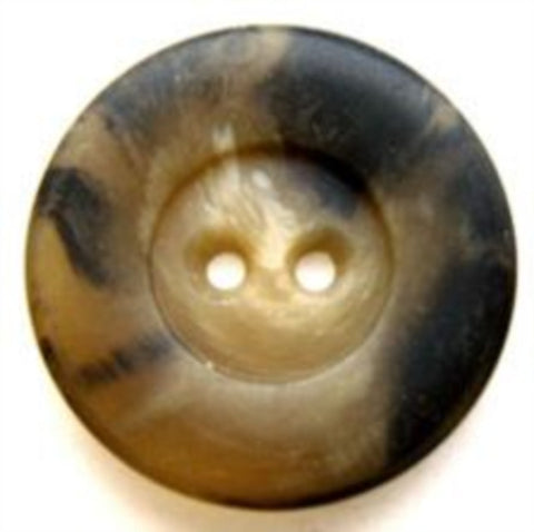 B7825 23mm Browns and Naturals Chunky Bone Sheen 2 Hole Button - Ribbonmoon