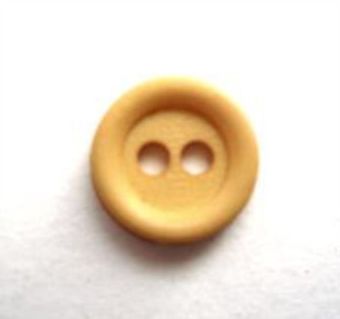 B7009 11mm Sand Gold Matt 2 Hole Button - Ribbonmoon