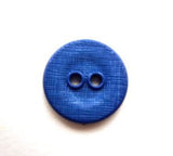 B13127 16mm Dark Royal Lightly Textured Linen Effect 2 Hole Button - Ribbonmoon