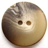 B12777 22mm Naturals and Brown Matt 2 Hole Button - Ribbonmoon